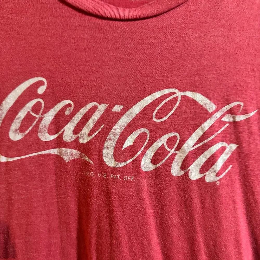 Coca-Cola men’s size 4xl Red short sleeve Tee with White Script Logo GUC